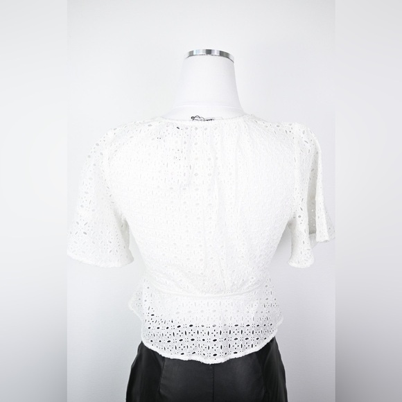 Madewell Front Tie Eyelet Blouse NWT - Picture 10 of 10